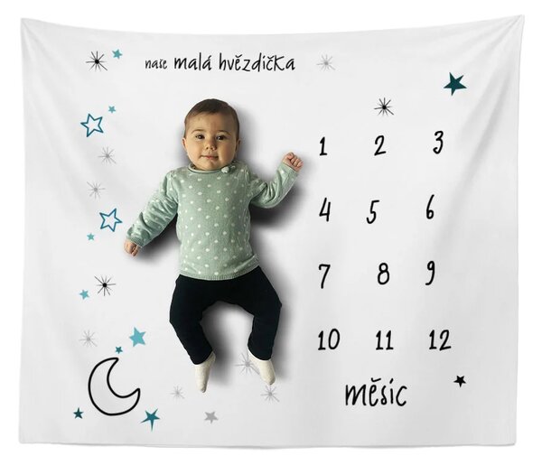 Sablio Míľniková deka Hviezdy a mesiac: 100x100 cm