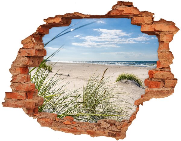 Samolepiaca diera na stenu nálepka Mrzeżyno beach