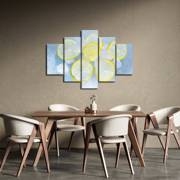 Obraz citróna v ľade (150x105 cm)