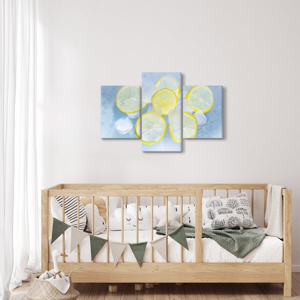 Obraz citróna v ľade (90x60 cm)