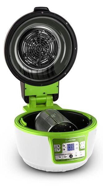 Klarstein VitAir Turbo, teplovzdušná fritéza, 1400 W, 10 l, zeleno-biela