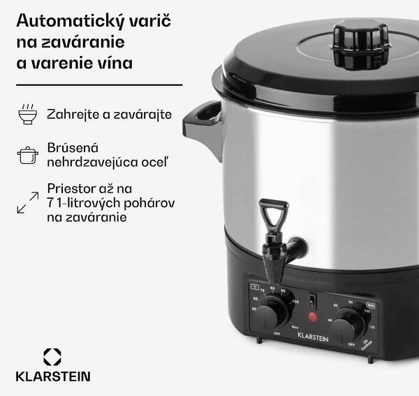 Klarstein Biggie Small, zavárací hrniec, 16 l, 2000 W, nehrdzavejúca oceľ