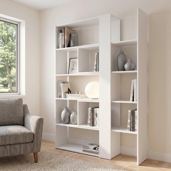 REGÁL, biela, 82-146/180/35 cm Modern Living - Regály