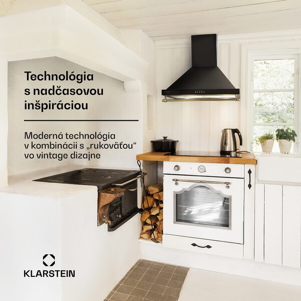 Klarstein Montblanc 60, digestor, 60 cm, nástenný, 599 m³/h, LED, lišta, čierny