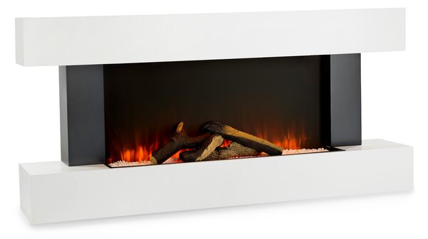 Klarstein Studio Light & Fire 1, elektrický krb, 1000/2000 W, MDF, diaľkové ovládanie, biely