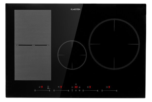 Klarstein Delicatessa 77 Hybrid, vstavaná indukčná varná doska, 7000 W, 4 zóny, čierna