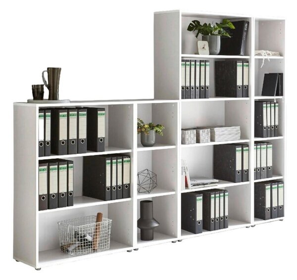 REGÁL NA ŠANÓNY, biela, 257/185,6/33 cm MID.YOU - Online Only kancelárie, Online Only