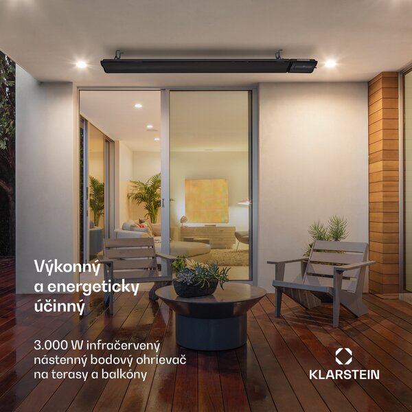 Blumfeldt Cosmic Beam Plus XXL, infračervený ohrievač, 3000 W, diaľkový ovládač, čierny