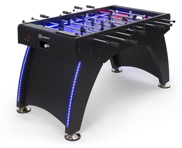 KLARFIT Arrowhead, stolný futbal, 117 x 68, LED osvetlenie, automatické počítanie gólov, čierny