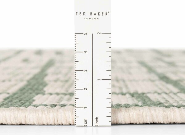 Ted Baker, Kusový koberec Ted Baker Haringey 106389 Green White kruh, 160x160, zelená, chodba / predsieň