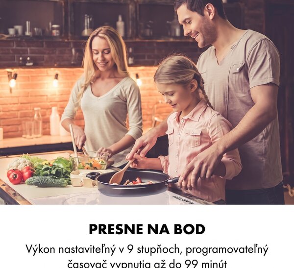 Klarstein Delicatessa 90 Hybrid, vstavaná indukčná varná doska, 7400 W, 5 zón, čierna