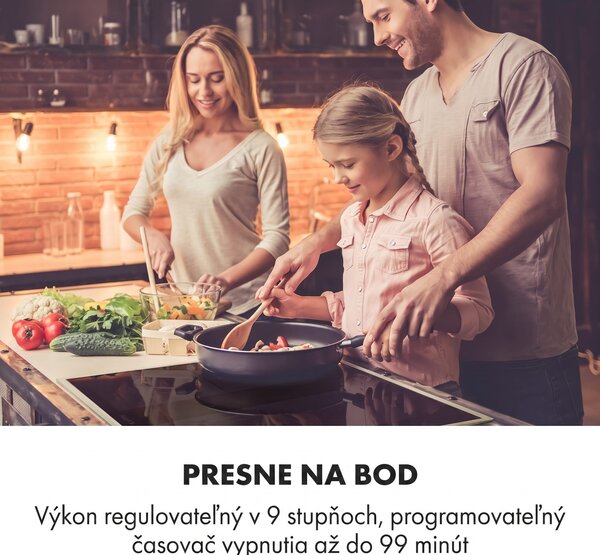 Klarstein Delicatessa 60 Prime, indukčná varná doska, 7000 W, 4 zóny, časovač, čierna