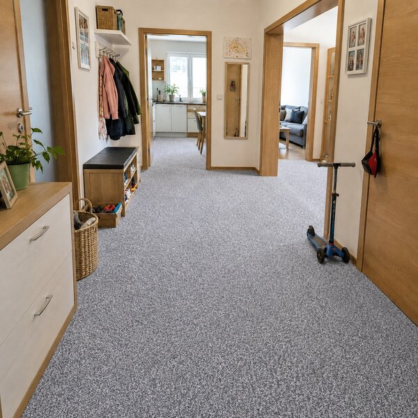 Betap , Koberec metráž Dalesman 73, na mieru, šíře 4m,5m, šedá, filc, obývacia izba