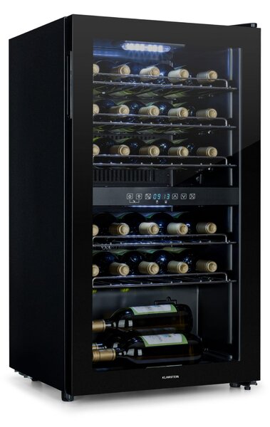 Klarstein Shiraz 29 Duo, vinotéka, 80 l, 29 fliaš, 2 zóny, 5–22°C, dotykové ovládanie, čierna