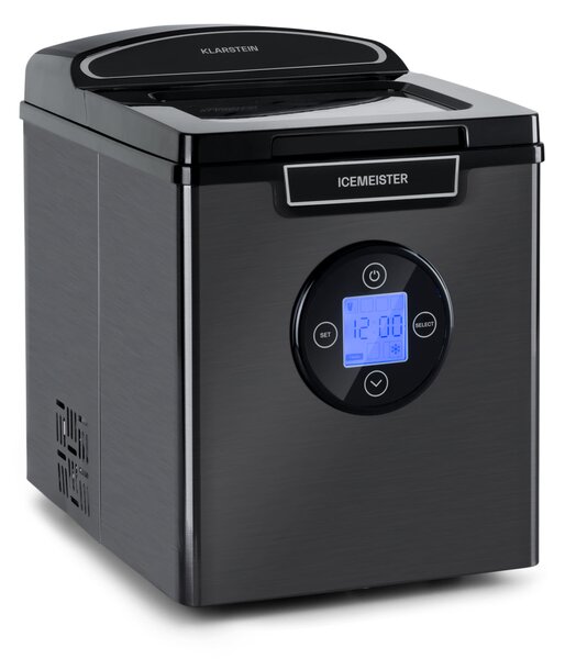 Klarstein Icemeister 2G, výrobník ľadu, 12 kg/24 h, LCD displej, nehrdzavejúca oceľ