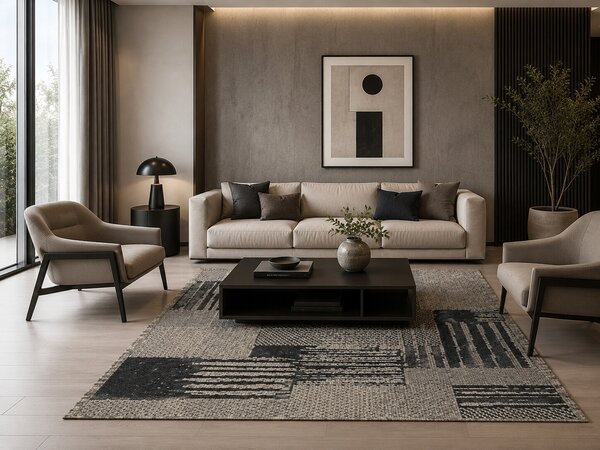 Oriental Weavers , Kusový koberec Sisalo / DAWN 706 / J48H – na von aj na doma, 66x120, šedá, chodba / predsieň