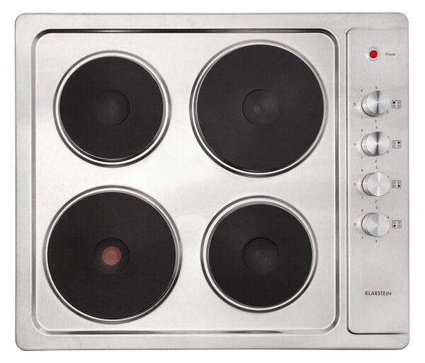 Klarstein Appetito 4 elektrická varná doska 4 platne 6 stupňov 5500 watt nehrdzavejúca oceľ