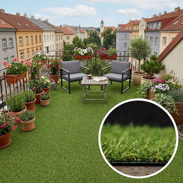 Betap, Umelá tráva Robina New, vyrezať kruh, šíře 2m,4m, zelená