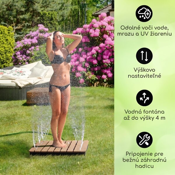 Blumfeldt Sumatra Breeze Square záhradná sprcha WPC hliník 70x55 cm štvorcová