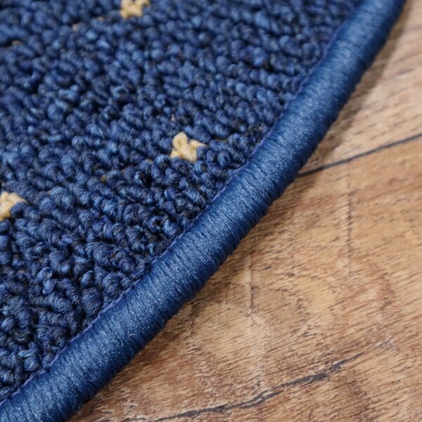 Condor Carpets , Kusový koberec Udinese modrý kruh, 67x67 (priemer) kruh, šedá, chodba / predsieň