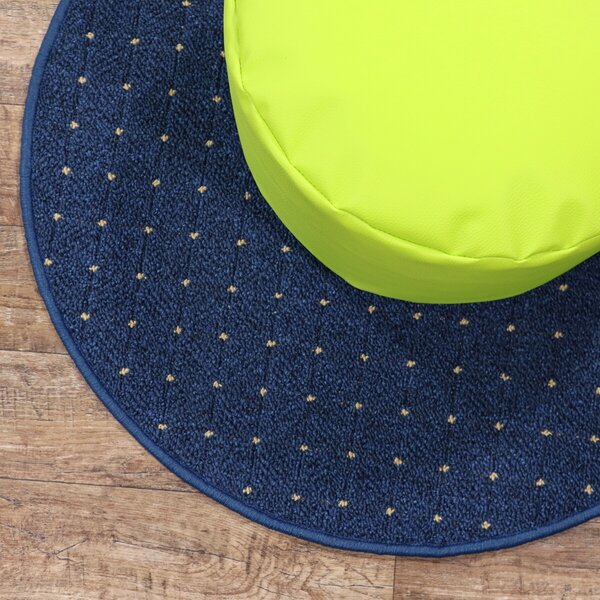 Condor Carpets , Kusový koberec Udinese modrý kruh, 67x67 (priemer) kruh, šedá, chodba / predsieň