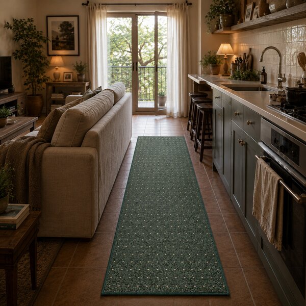 Condor Carpets , Behúň na mieru Udinese zelený, šíre 80 cm, zelená, chodba / predsieň