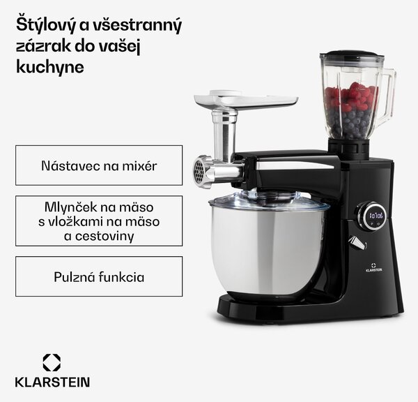 Klarstein Renata Rossa, kuchynský robot 3 v 1, 2000 W/2,7 PS, 10 l, nehrdzavejúca oceľ, bez BPA