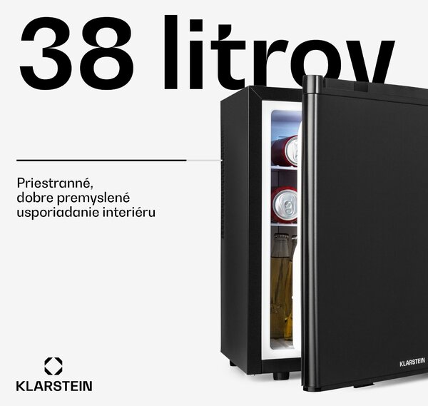 Klarstein Happy Hour 38, mini chladnička, minibar, chladnička na nápoje, 38 l, 26 dB