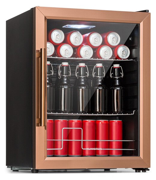 Klarstein Beersafe XL, chladnička, 60 l, 2 police, dvojitá izolácia panoramatických dvierok, nehrdzavejúca oceľ