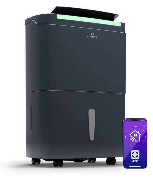 Klarstein DryFy Connect 40 Smart, Odvlhčovač, WiFi, Kompresia, 40l/d, 60-70m²