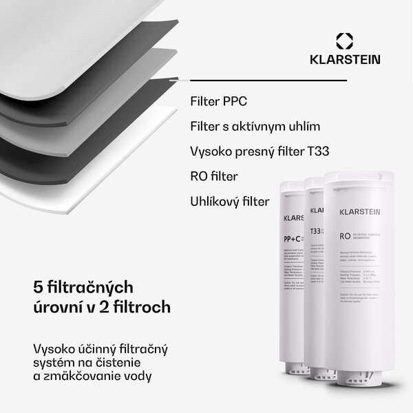 Klarstein PureFina 600, filtračný systém, reverzná osmóza, 600 GPD / 2270 L/d