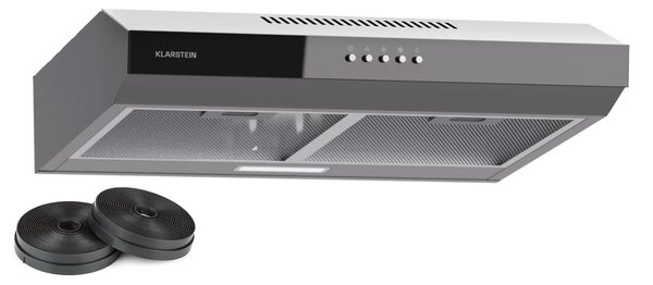 Klarstein Contempo 60, digestor, 60 cm, podskrinkový, 200 m³/h, LED, akryl, nehrdzavejúca oceľ