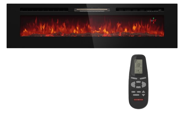 Klarstein Galeras 178, elektrický nástenný krb, 1800 W, LED