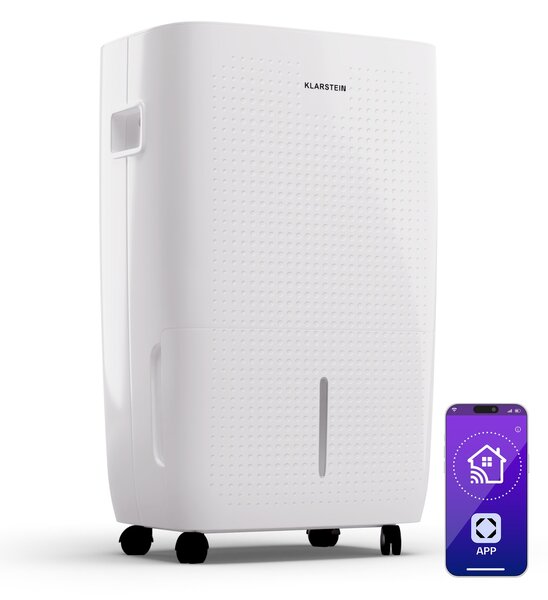 Klarstein DryFy Pro Connect Smart, Odvlhčovač vzduchu, WiFi, Kompresný, 60l/24h, 45-65m²