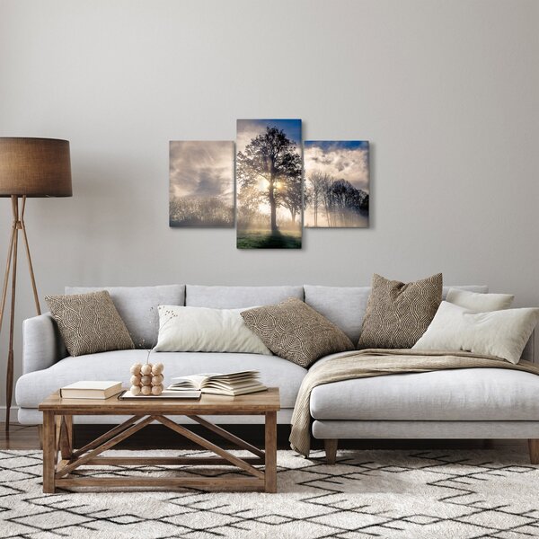 Obraz stromu v hmle (90x60 cm)