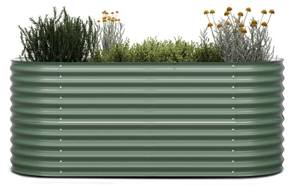Blumfeldt High Grow, vyvýšený záhon, 200 x 80 x 100 cm, z vlnitého oceľového plechu, jednoduchá montáž, odolný voči hrdzi a mrazu