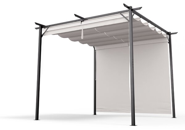 Blumfeldt Pantheon Robust, pergola, 3 x 3 m, s bočnými roletami, práškovo lakovaná oceľ odolná voči poveternostným vplyvom