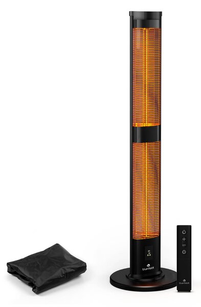 Blumfeldt BlazeTower nfračervený ohrievač, 3000 W, pre vonkajší priestor, 3 úrovne, IP45, diaľkové ovládanie, časovač