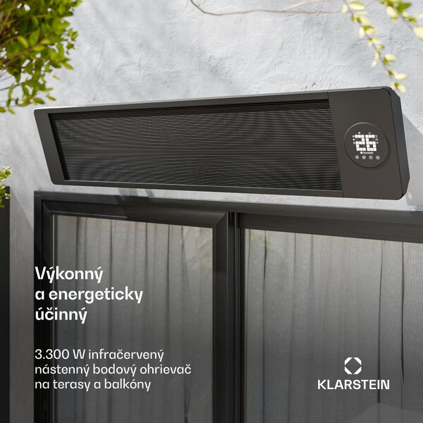 Blumfeldt Cosmic Beam infračervený nástenný ohrievač, pre exteriér, 5 až 50 stupňov, IP44, do 25 m²