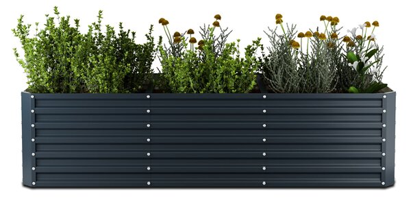 Blumfeldt High Grow Straight vyvýšený záhon, 1440 L, Ergonomický, Odolný voči poveternostným vplyvom, Otvorená základňa