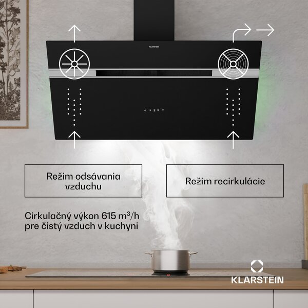Klarstein Alina digestor | 90 cm | Smart | 615 m³/h | Tichý | EEK A