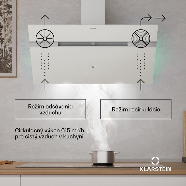 Klarstein Alina digestor | 90 cm | Smart | 615 m³/h | Tichý | EEK A