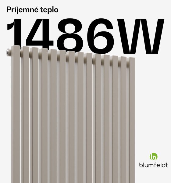 Blumfeldt Delgado radiátor | Moderný dizajn | 60 x 180 cm | 1486 W | Stredové pripojenie