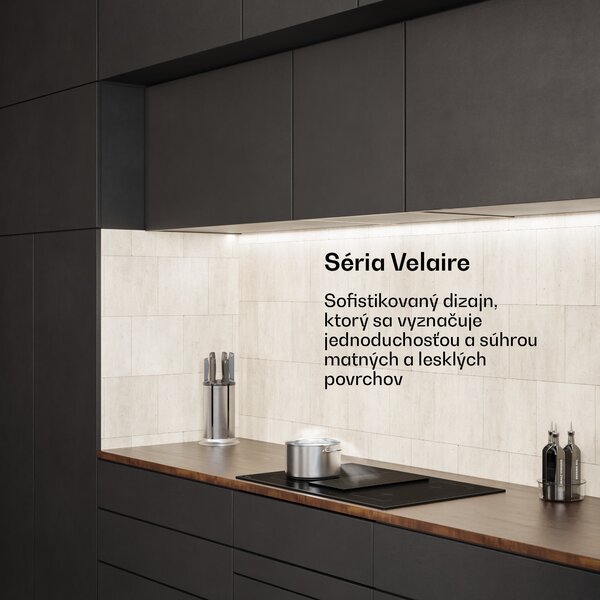 Klarstein Velaire flexi-indukčná varná doska s integrovaným digestorom Elegantná, minimalistická, výkonná 8400 W 80 cm