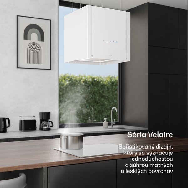 Klarstein Velaire odsávač pár s výsuvnou funkciou 40 cm | Elegantný, minimalistický, výkonný | EEC A++ | 601 m³/h