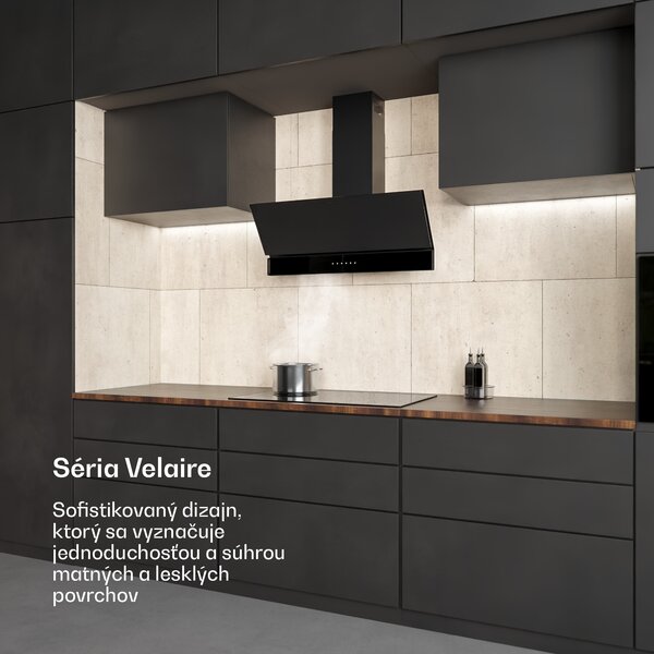 Klarstein Velaire digestor | Elegantný, minimalistický, výkonný | Trieda energetickej účinnosti A++ | 820 m³/h | 90 cm