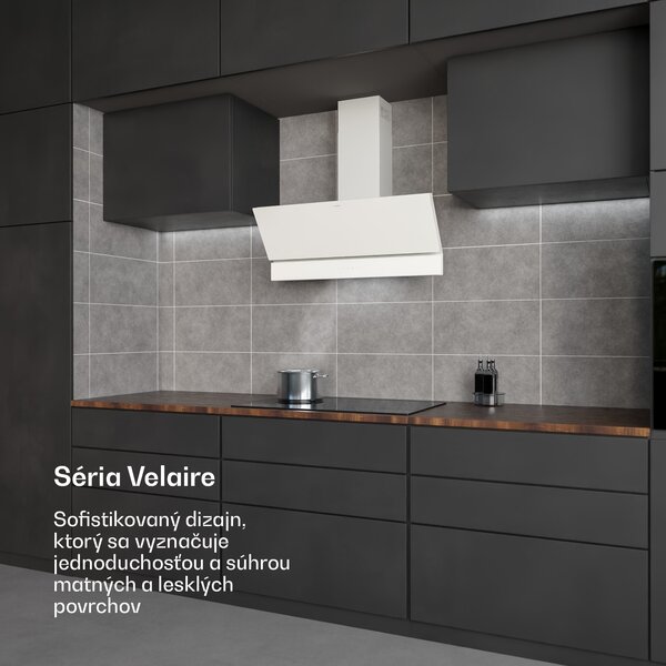 Klarstein Velaire odsávač pár | Elegantný, minimalistický, výkonný | Trieda energetickej účinnosti A++ | 820 m³/h | 90 cm