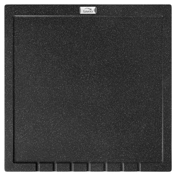 Laveo Halvo, granitový odkvapkávač 350x350x25 mm, čierna, LAV-OBA_701T