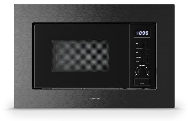 Klarstein Verosteel vstavaná mikrovlnná rúra s grilom | 800 W gril | 700 W mikrovlnka | 60 cm