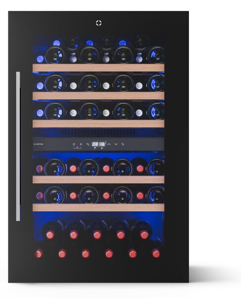 Klarstein Illuminosa vstavaná vinotéka | Dualzone | UV ochrana | 143 l | 57 fliaš | 60 cm